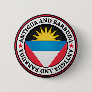 Badge Rond 5 Cm Emblème rond d'Antigua-et-Barbuda