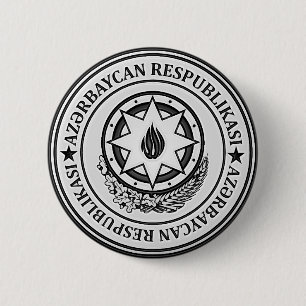 Badge Rond 5 Cm Emblème rond de l'Azerbaïdjan