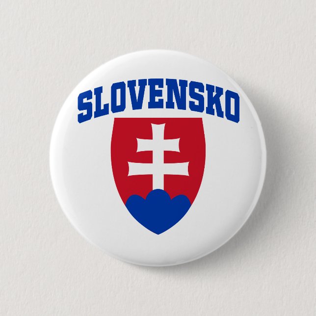 Badge Rond 5 Cm Emblème slovaque (Devant)