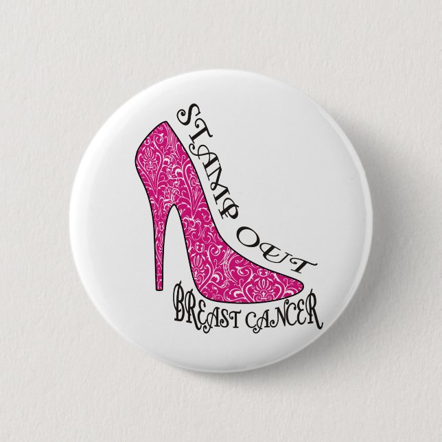 Badge Rond 5 Cm Emboutissez le cancer du sein (Devant)