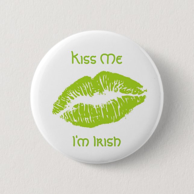 Badge Rond 5 Cm Embrasse-moi Je suis irlandais (Devant)