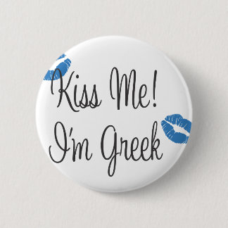 Badge Rond 5 Cm Embrassez-moi ! Je suis grec