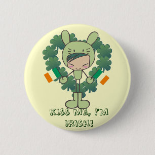 Badge Rond 5 Cm embrassez-moi, je suis irlandais !