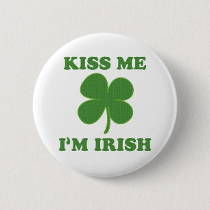 Badge Rond 5 Cm Embrassez-moi que je suis irlandais