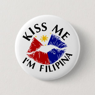 Badge Rond 5 Cm Embrassez-moi que je suis Philippine