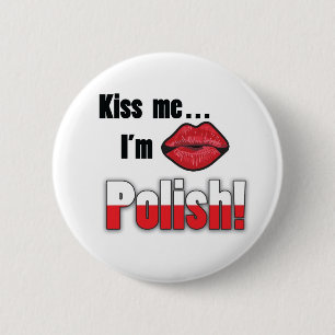 Badge Rond 5 Cm Embrassez-moi que je suis polonais