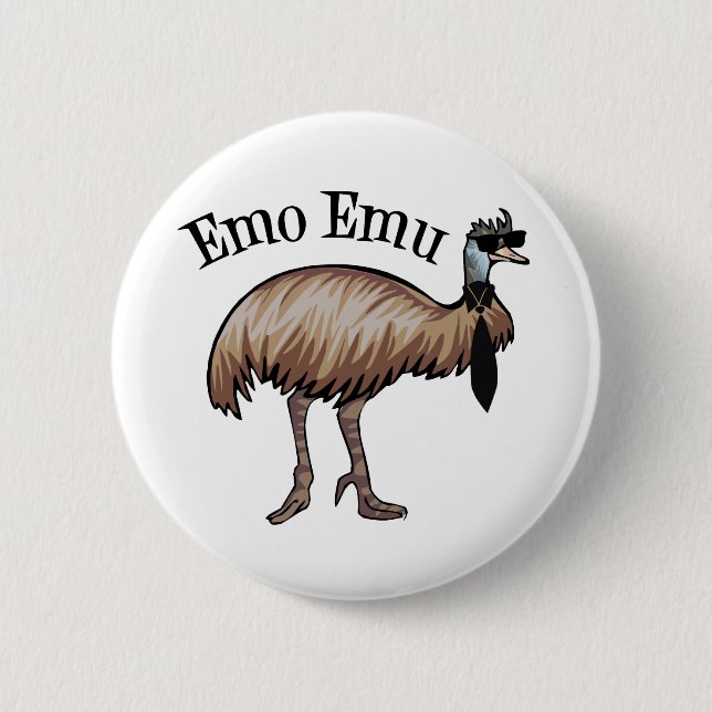 Badge Rond 5 Cm Emo Emu (Devant)