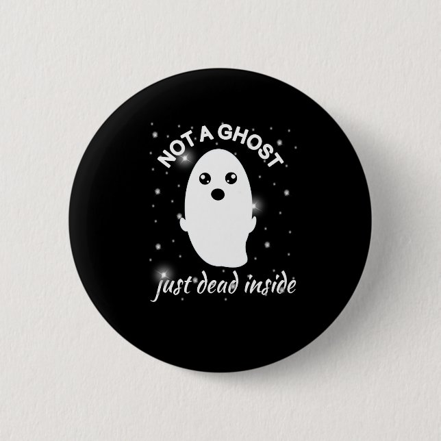 Badge Rond 5 Cm Emo Goth pas une grunge d'intérieur de fantôme (Devant)