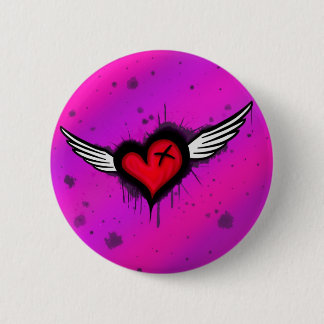 Badge Rond 5 Cm emo heart button