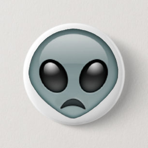 Badge Rond 5 Cm Emoji étranger triste