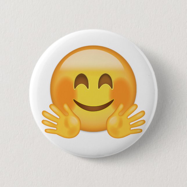 Badge Rond 5 Cm Emoji Face Encombrant (Devant)