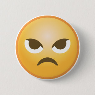 Badge Rond 5 Cm Emoji fâché