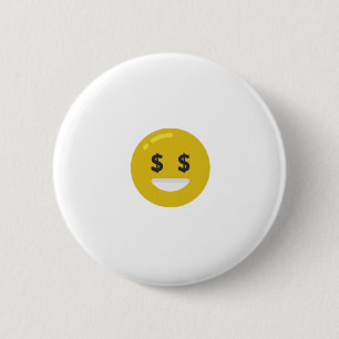Badge Rond 5 Cm emoji oeil argent