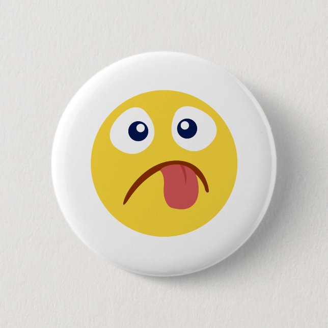 Badge Rond 5 Cm Emojia langue coincée (Devant)