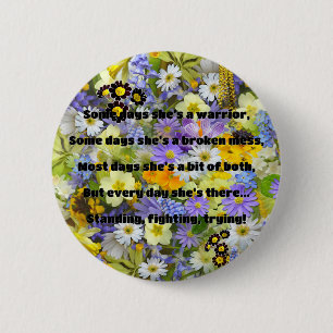 Badge Rond 5 Cm Empath Strength Positive Citation Encouragement