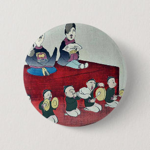 Badge Rond 5 Cm Empereur et impératrice chinois par Kobayashi,