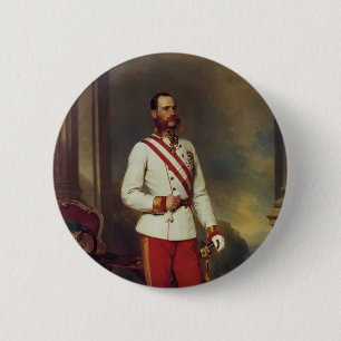 Badge Rond 5 Cm Empereur et Maria Winterhalter-Autrichiens Teresa