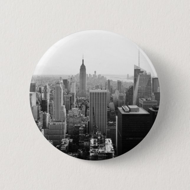Badge Rond 5 Cm Empire States Building (Devant)