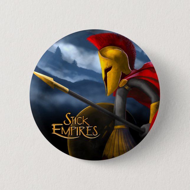 Badge Rond 5 Cm Empires de bâton - Speartan (Devant)