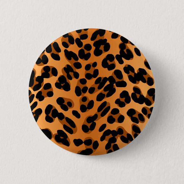 Badge Rond 5 Cm Empreinte de léopard (Devant)