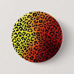 Badge Rond 5 Cm empreinte de léopard