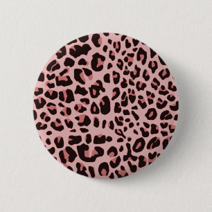 Badge Rond 5 Cm Empreinte de léopard d'amusement
