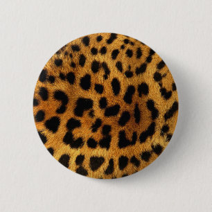 Badge Rond 5 Cm empreinte de léopard girly de guépard animal