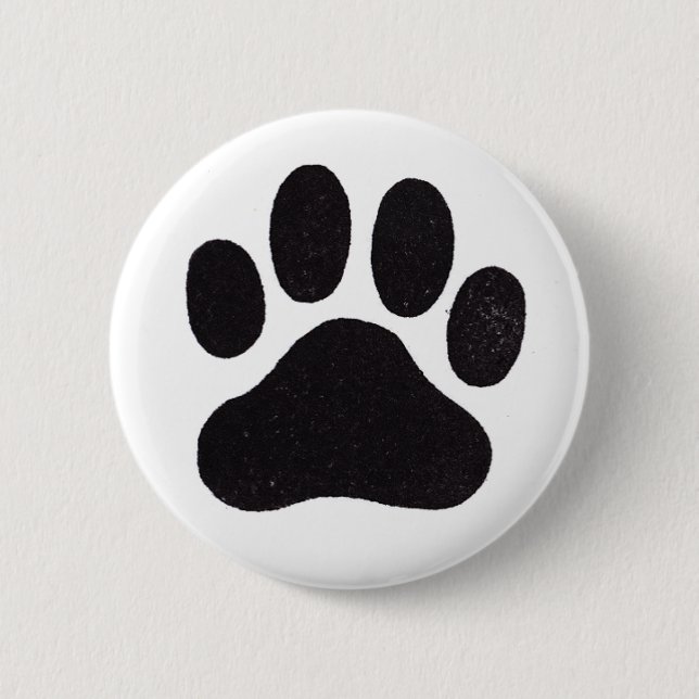 Badge Rond 5 Cm Empreinte de patte (Devant)