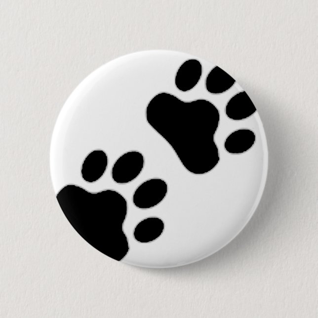 Badge Rond 5 Cm Empreinte de patte (Devant)