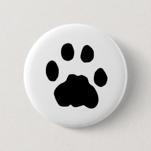 BADGE ROND 5 CM EMPREINTE DE PATTE DE PUMA
