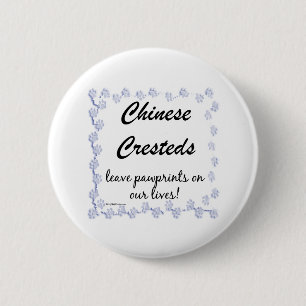 Badge Rond 5 Cm Empreintes chinoises - Bouton