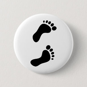 Badge Rond 5 Cm Empreintes de pas