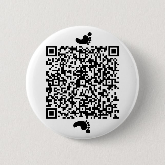 Badge Rond 5 Cm Empreintes de pas sur la lune (Devant)