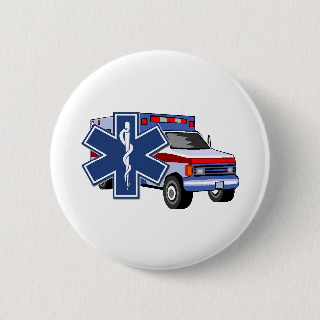 Badge Rond 5 Cm EMS Ambulance (Devant)