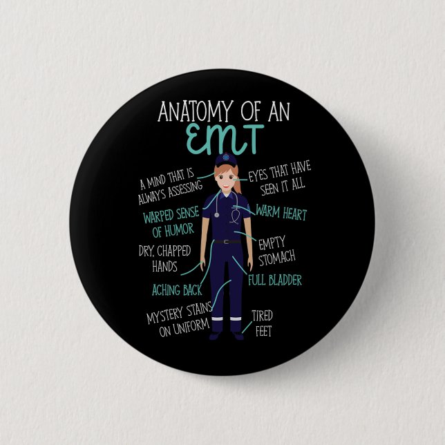 Badge Rond 5 Cm Emt Anatomy Of An (Devant)