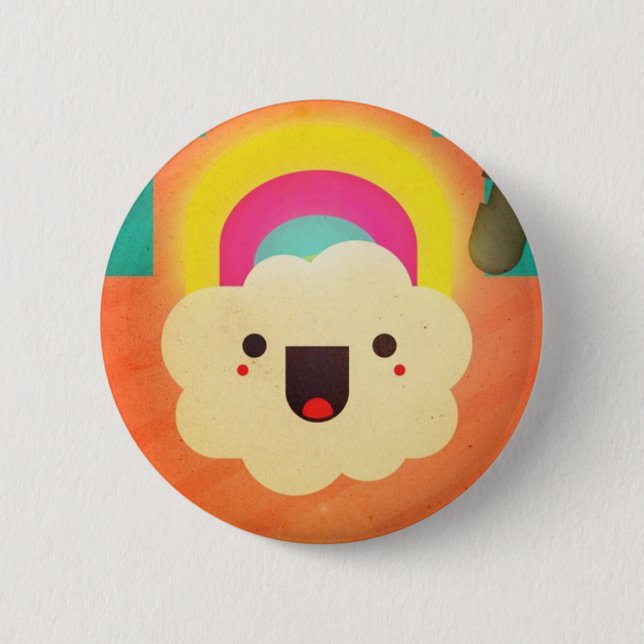 Badge Rond 5 Cm En arcs-en-ciel (Devant)