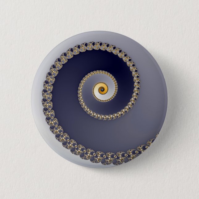 Badge Rond 5 Cm En bas - Bouton fractal (Devant)
