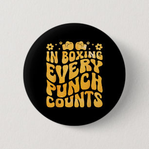 Badge Rond 5 Cm En Boxe Chaque Punch Compte Boxer Sports Athlète
