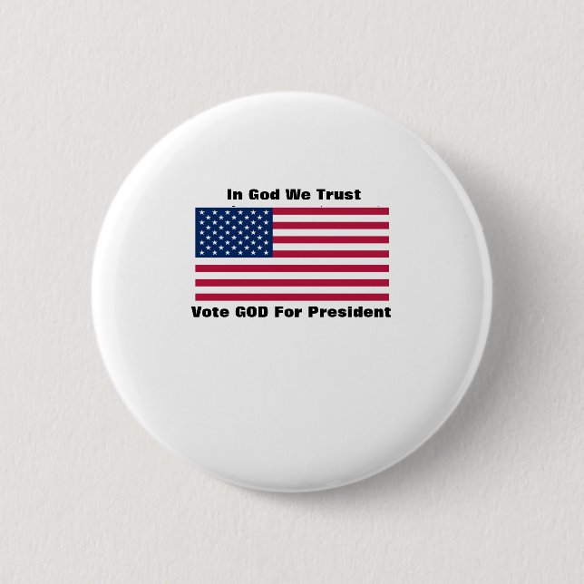 Badge Rond 5 Cm En Dieu, nous faisons confiance (Devant)