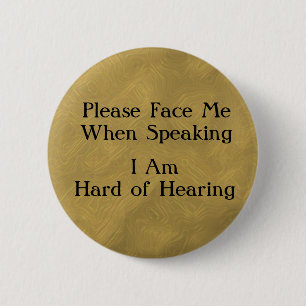 Badge Rond 5 Cm En laiton dur du bouton d'audition