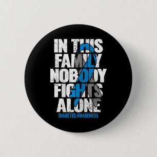 Badge Rond 5 Cm En Novembre Nous Portons Bleu T1d T2d Diabète Diab