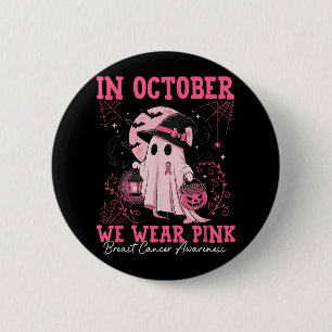 Badge Rond 5 Cm En Octobre Nous Portons Le Ghost Ghost Cancer Awar