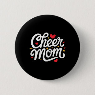 Badge Rond 5 Cm Encourage Maman Mignonne Cheerleading Mère