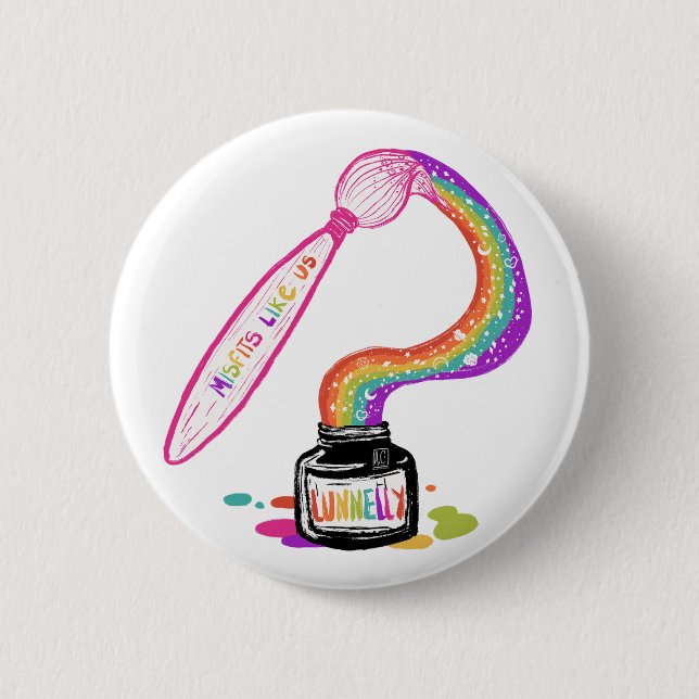 Badge Rond 5 Cm Encre lunaire - AC (Devant)