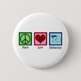 Badge Rond 5 Cm Endoscopie Peace Love