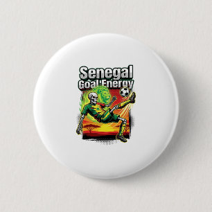 Badge Rond 5 Cm Énergie de but Sénégal Skeleton Striker Nations Cr