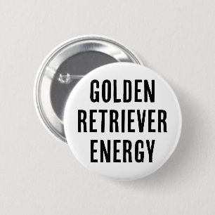 Badge Rond 5 Cm Énergie de récupération d'or