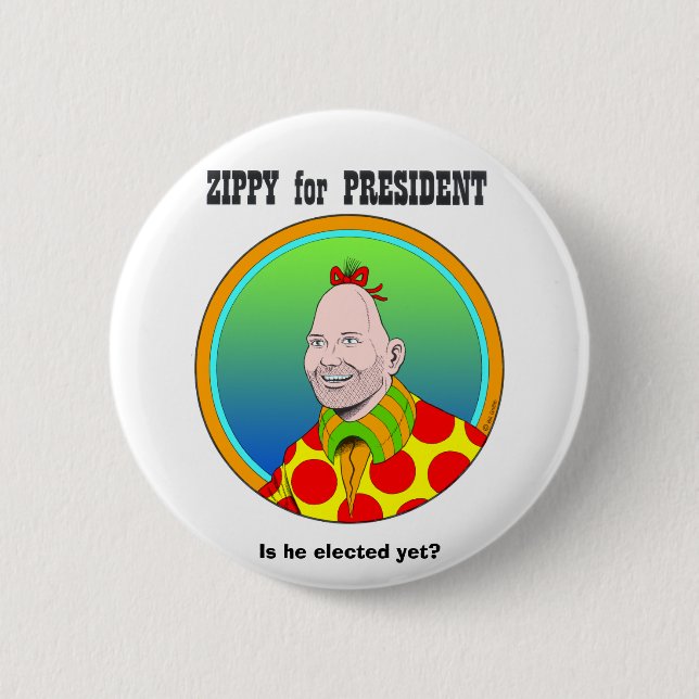 Badge Rond 5 Cm Énergique pour le président ! (Devant)