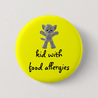 Badge Rond 5 Cm Enfant avec des allergies alimentaires