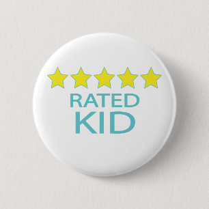 Badge Rond 5 Cm Enfant cinq étoiles